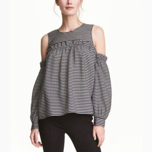 H&M Cold Shoulder Blouse - NWOT - Size 14 - Picture 3 of 9
